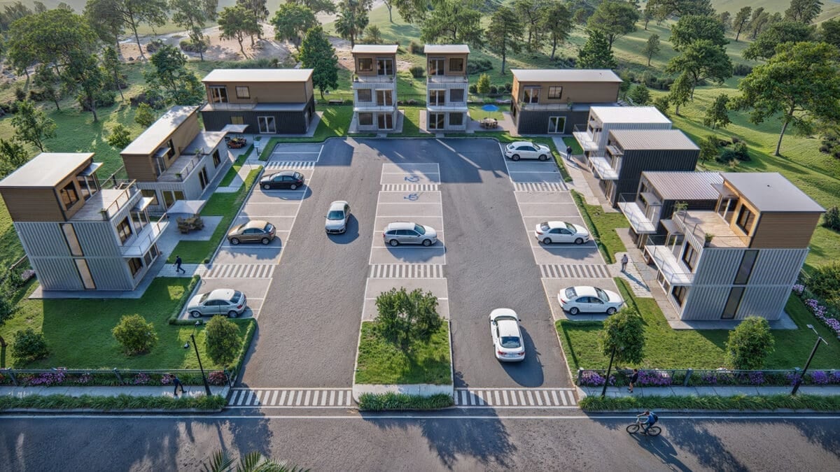 Shipping container housing development for developers